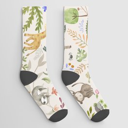 safari and foliage Socks