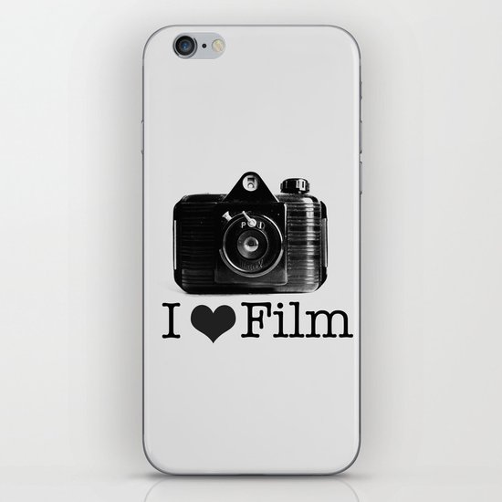 I ♥ Film (Grey/Black) iPhone & iPod Skin