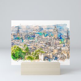 Edinburgh cityscape Mini Art Print