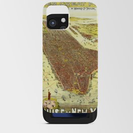 The Pulse of New York-1891 vintage pictorial map iPhone Card Case