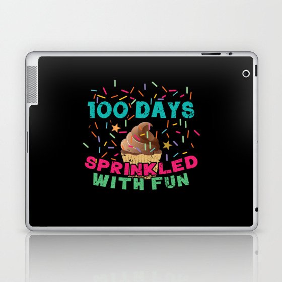 Days Of School 100th Day 100 Sprinkled Fun Cake Laptop & iPad Skin