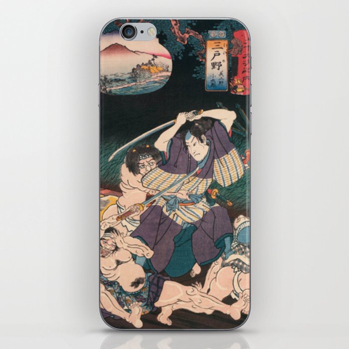 Utagawa Kuniyoshi - Of Brigands and Bravery: Kuniyoshi's Heroes of the Suikoden Warrior #7 iPhone Skin