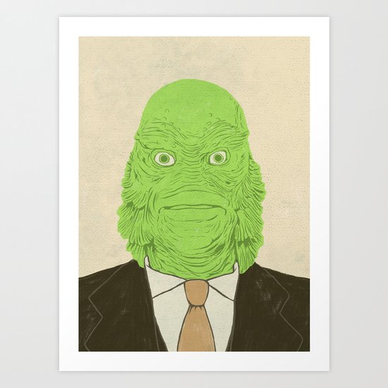 Young Professional from the Black Lagoon Art Print