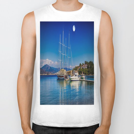 blue Biker Tank