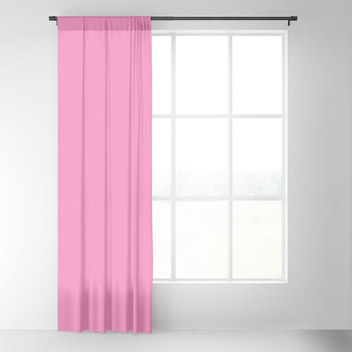 Solid Hot Pink-Fuchsia Colored Window Long Curtain (available in