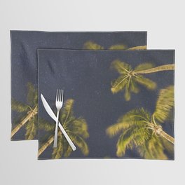 Palm trees at night against starry sky Placemat