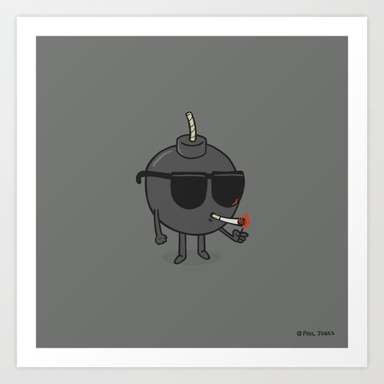Badass Bomb Art Print