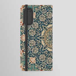 William Morris Tribute Blue Beige  Teal Android Wallet Case