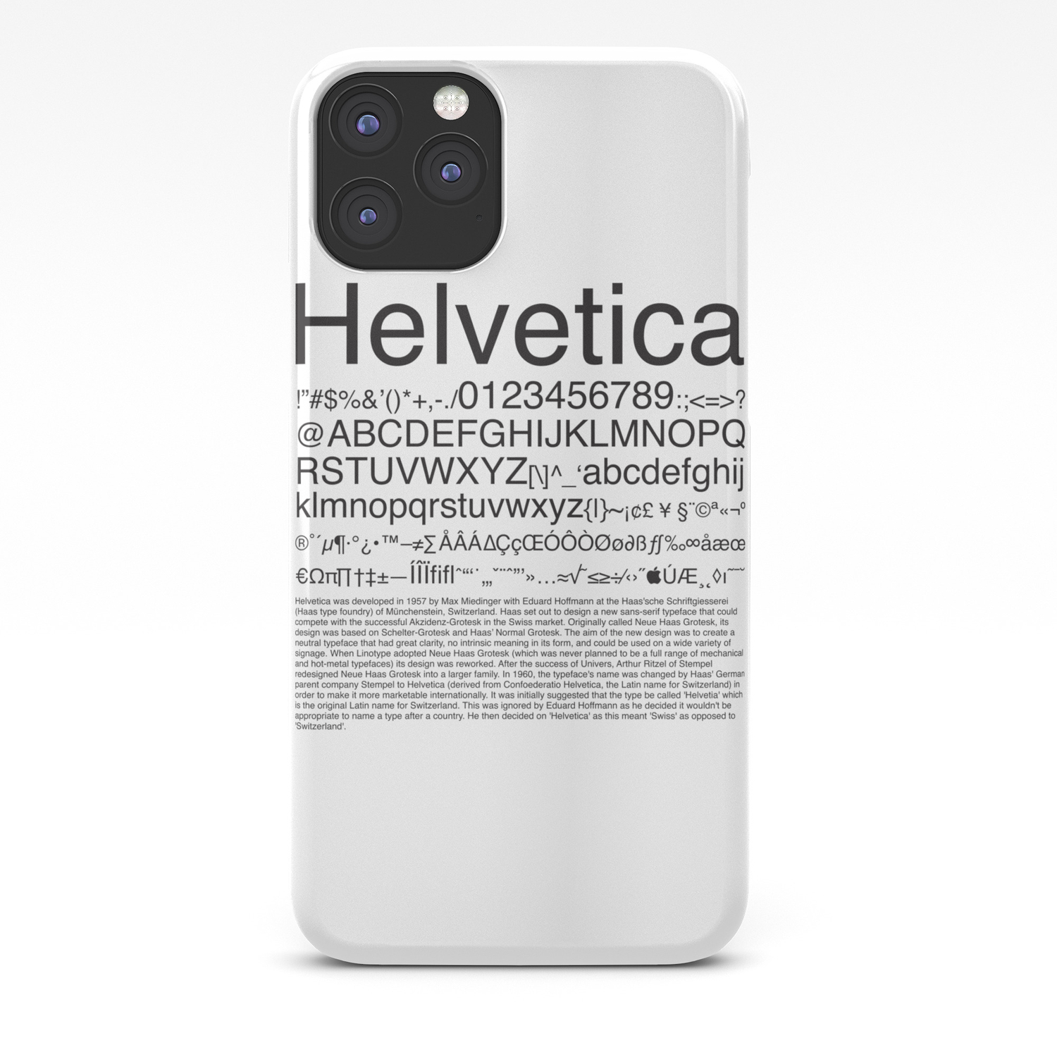 Helvetica Black Iphone Case By Zunodesign Society6