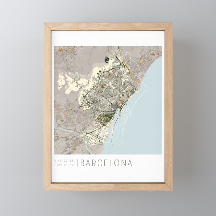 Barcelona classic Framed Mini Art Print