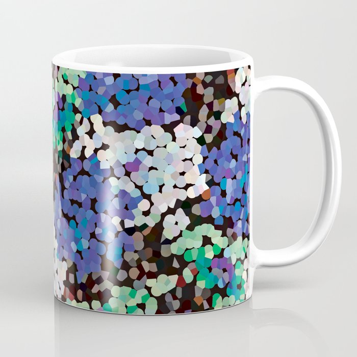Purple and Green Floral Crystal Design Coffee Mug