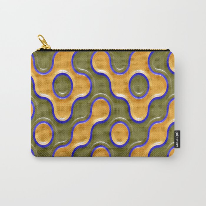 ORANGE AND BLUE BLOBS. Carry-All Pouch