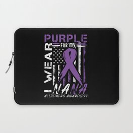 Purple For My Nana Alzheimer Alzheimer's Awareness Laptop Sleeve