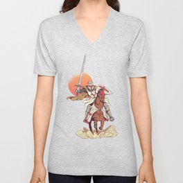Templar Knight  V Neck T Shirt