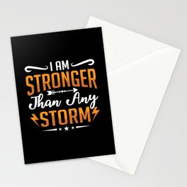 Mental Health I Am Stronger Than Any Storm Anxiety Stationery Card