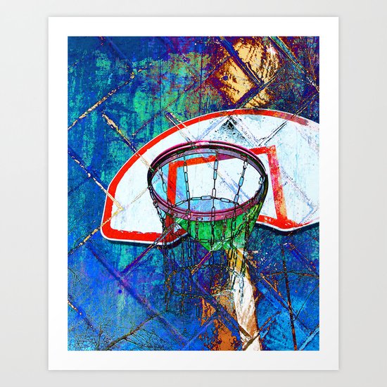 Basketball Hoop Bball Art Modern Sports Artwork Art Print By Takumipark Society6