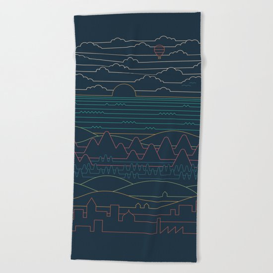 Linear Landscape Beach Towel