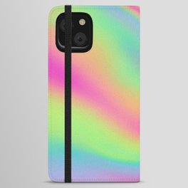 Iridescent Holographic Abstract Colorful Pattern iPhone Wallet Case