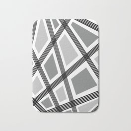 Abstract geometric pattern - gray. Bath Mat