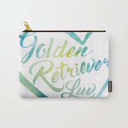 Golden Retriever Luv with Heart in watercolor Carry-All Pouch