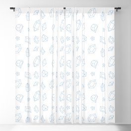 Pale Blue Gems Pattern Blackout Curtain