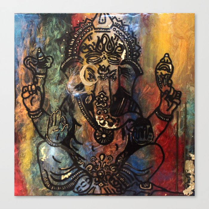 Ganesh Painting Canvas Print By Artbymaddy Society6