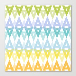 Spring summer fresh color letter pattern  Canvas Print