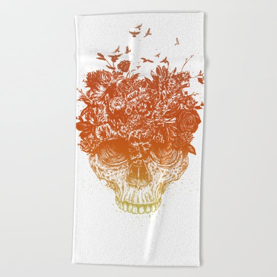 Summer skull Beach Towel