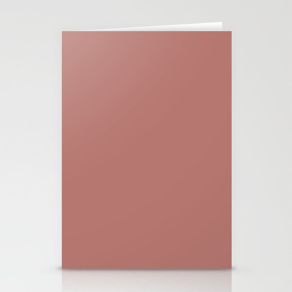 Mid-tone Pink Solid Color Pairs PPG Earth Rose PPG1056-5 - 2023 Trending Color Stationery Cards
