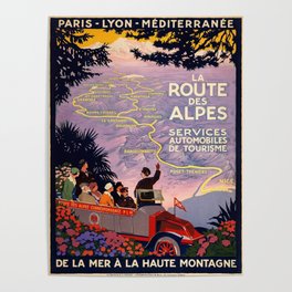 Vintage poster - Route des Alpes, France Poster