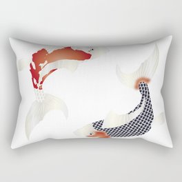 Japanese style two artistic carp Rectangular Pillow