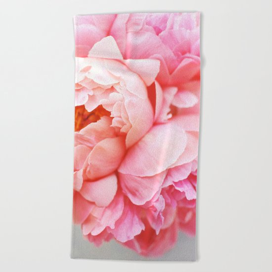 Peonies Forever Beach Towel