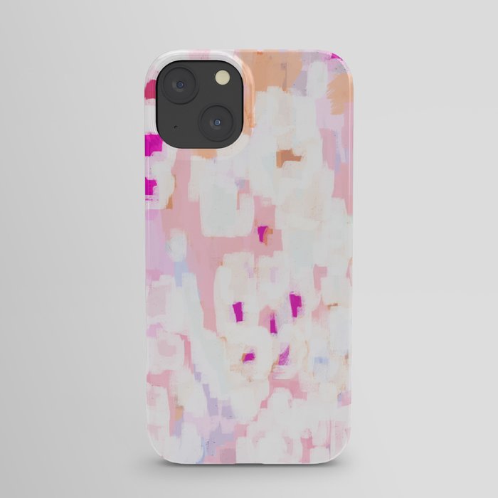 Netta - abstract painting pink pastel bright happy modern home office dorm college decor iPhone Case