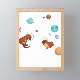 Otter Space Shirt For Space Scientists Framed Mini Art Print