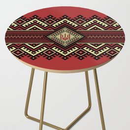 Ukrainian embroidered art for home decoration. Side Table
