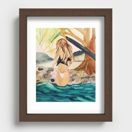 By the water Recessed Framed Print