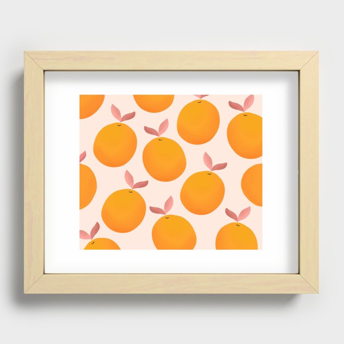 Orange Citrus Recessed Framed Print