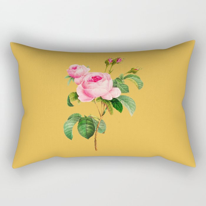 LA ROSA - Loteria Card no 9 (yellow ochre) Rectangular Pillow