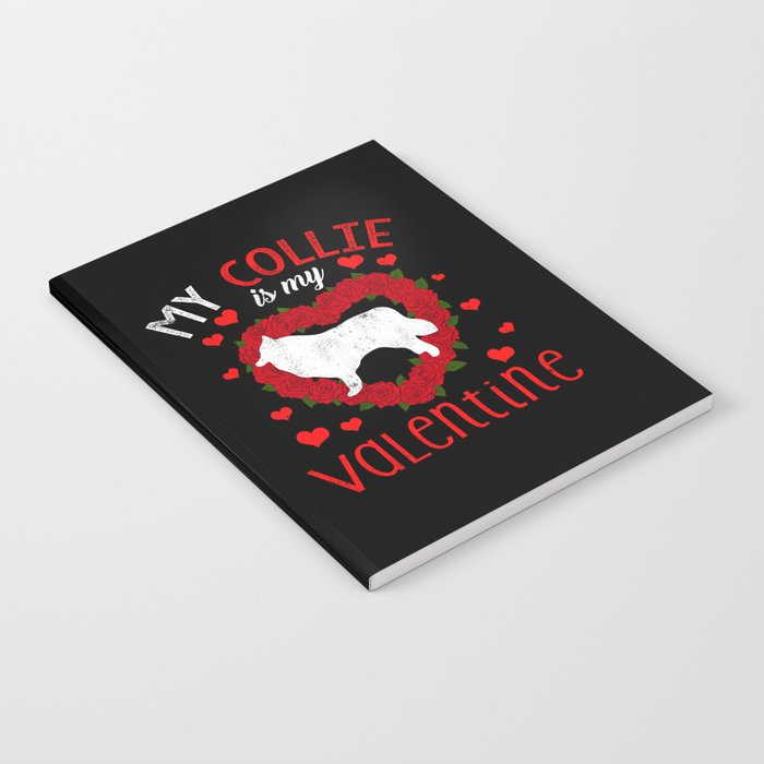 Dog Animal Hearts Day Collie My Valentines Day Notebook