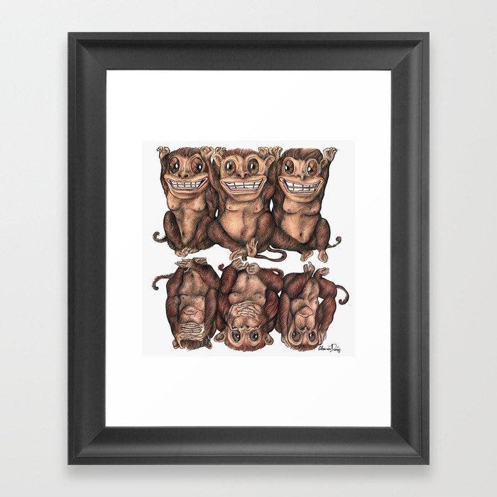 Emancipated Monkeys  Framed Art Print
