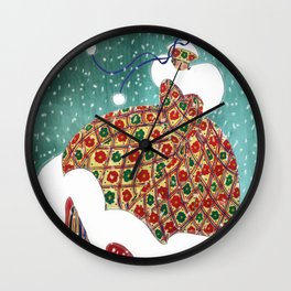 Anna Karenina Wall Clock | Illustration, Snowy, Costume, Gouache, Drawing, Winter, Russian 