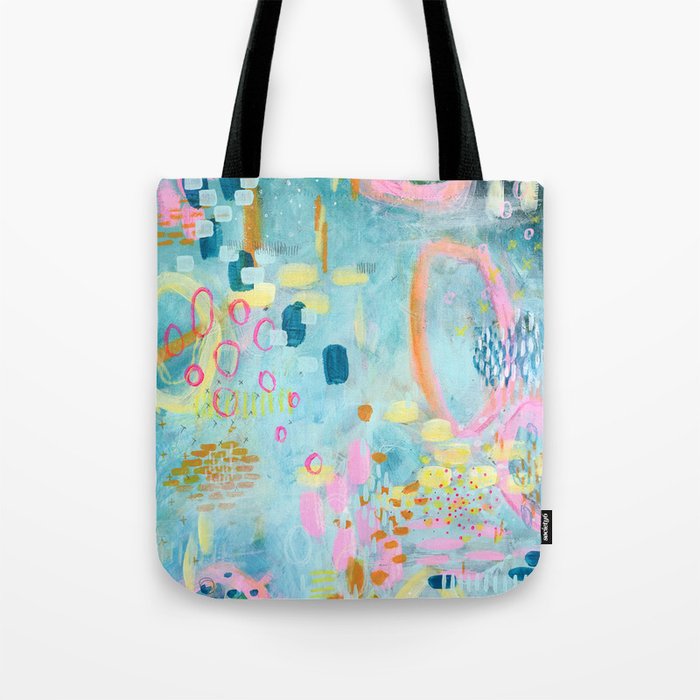 Abstract intuitive blue Tote Bag