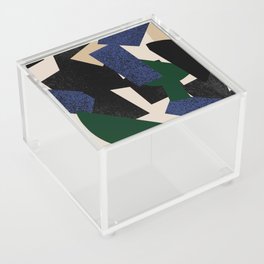 Abstract 273, Blue, Black, Dark Green, Beige Acrylic Box