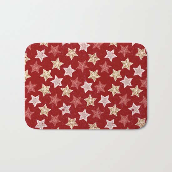 Festive Stars Bath Mat