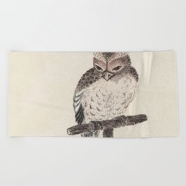 Owl, From Album of Sketches Beach Towel