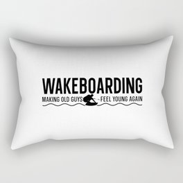 Making Old Guys Feel Young Again Wake Wakeboarder Rectangular Pillow