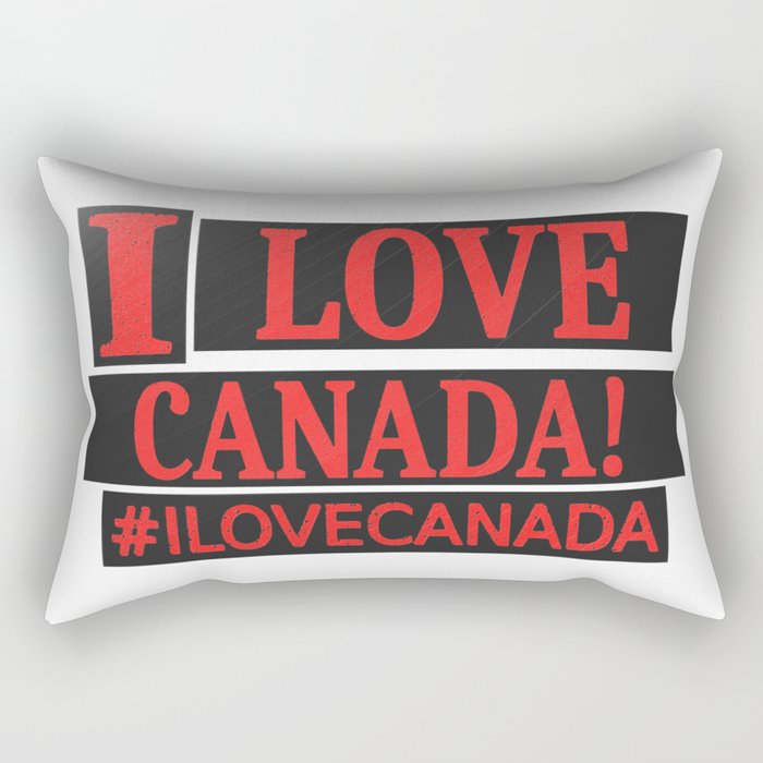 Cute Expression Design "#ILOVECANADA". Buy Now Rectangular Pillow