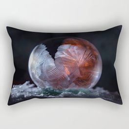 Red glowing soap bubble Rectangular Pillow