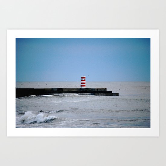 red, white and blue Art Print