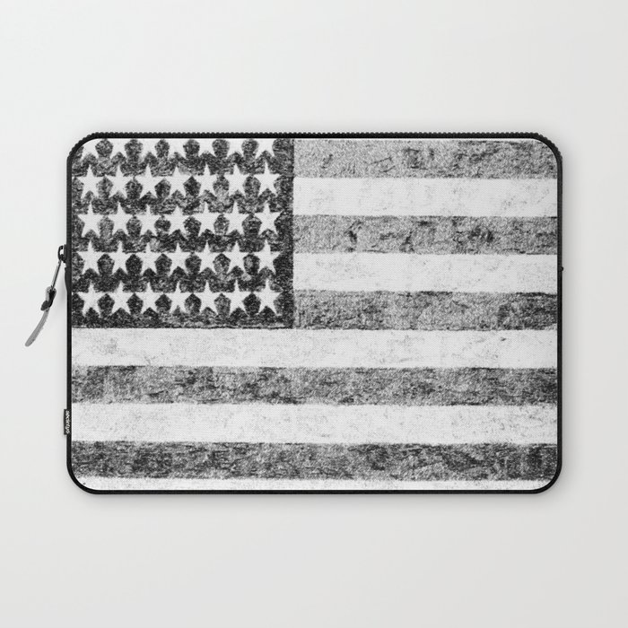 Grunge American Flag Laptop Sleeve
